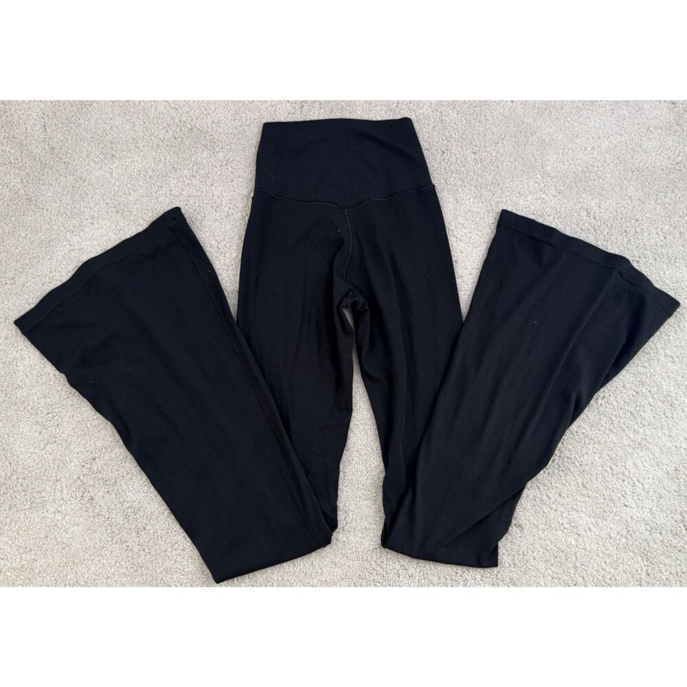 OFFLINE/Aerie Real Me Black High Rise Flare Crossover Front Leggings XS